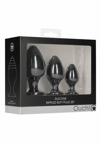 Geribbelde Butt Plug Set
