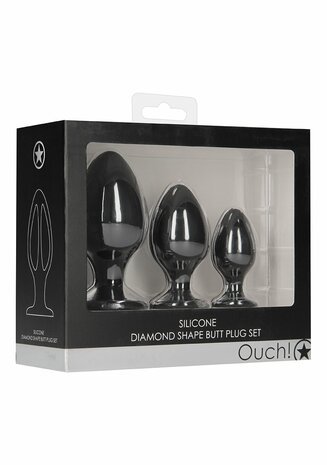 Diamantvormige Butt Plug Set