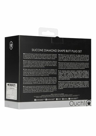 Diamantvormige Butt Plug Set