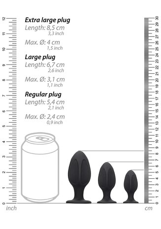 Diamantvormige Butt Plug Set