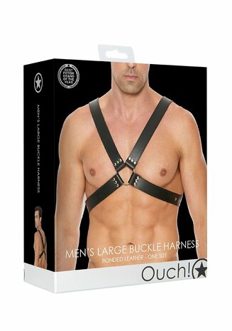Leren Harnas met Grote Gesp One Size