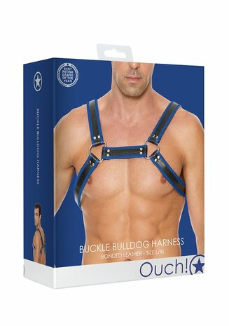 Leren Bulldog Harnas met Gespen - L/XL L/XL
