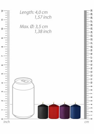 Tease Kaarsen Mix - 4 Stuks