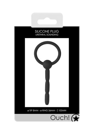 Siliconen Penis Plug met Ring - 8 mm