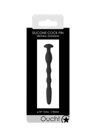 Siliconen Penis Plug met Ribbels - 11 mm