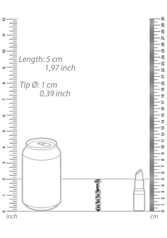 Geribbelde Holle Penis Plug - 10 mm