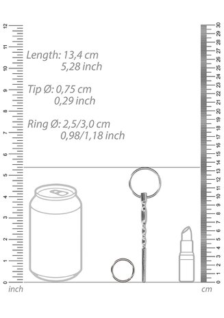 Geribbelde Holle Penis Plug - 7,5 mm