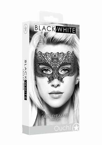 Prinses - Zwart Kanten Masker
