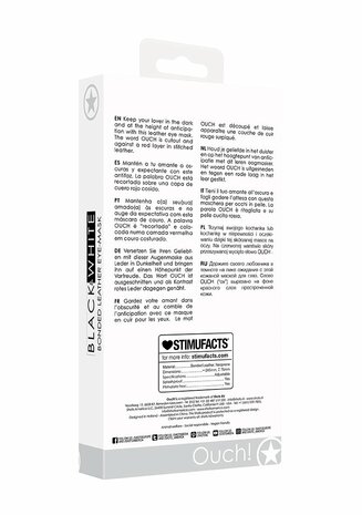 Gebonden Leren Oogmasker "Ouch"