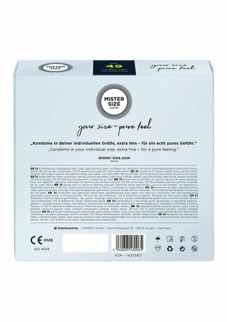 Pure Feel - Kondooms 49 mm - 36 pack