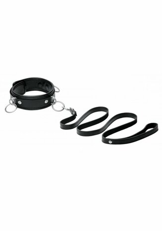 Leren Halsband met Riem