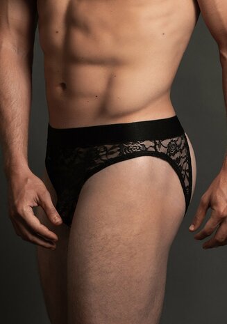 Kanten Slip met Open Achterkant S/M