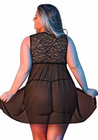 Babydoll met Open Rug & G-String Set - M S/M