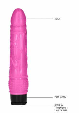 Dunne Realistische Dildo Vibrator - 20 cm