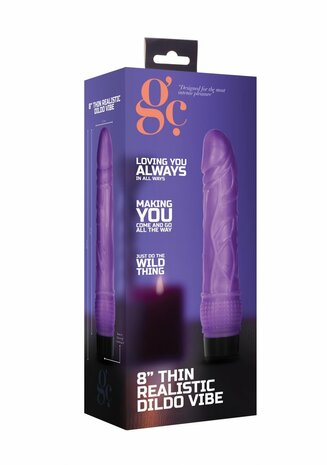 Dunne Realistische Dildo Vibrator - 20 cm