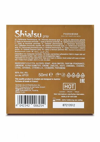 SHIATSU Pheromon Fragrance Man - Grey - 50 ml