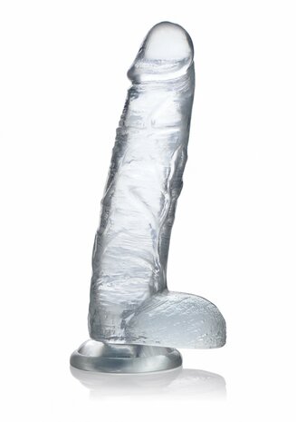 Doorzichtige Dildo met Ballen - 23 cm