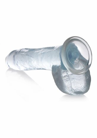 Doorzichtige Dildo met Ballen - 25,5 cm