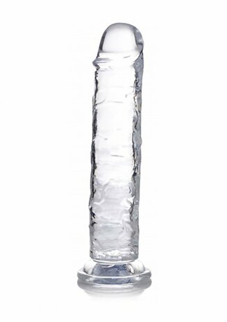 Doorzichtige Dildo met Ballen - 18 cm