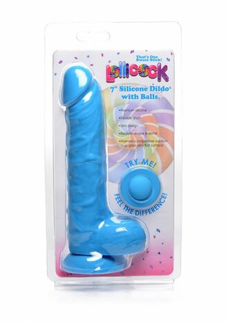Silicone Dildo met Ballen - 18 cm