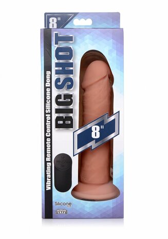 Vibrerende Siliconen Dildo met Afstandsbediening - 20,5 cm