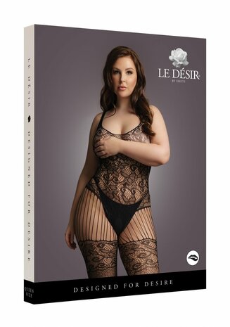Bodystocking met Kant en Visnet - Plus Size OSX