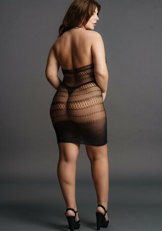 Lingerie Jurkje met Kant en Hoge Nek - Plus Size OSX