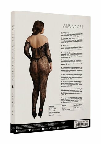 Bodystocking met Kanten Mouwen - Plus Size OSX