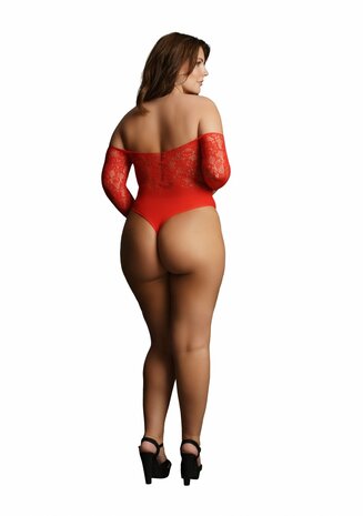 Kruisloze Strass Teddy - Plus Size OSX