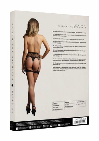 Gestreepte Netstof Jarretelgordel - One Size O/S