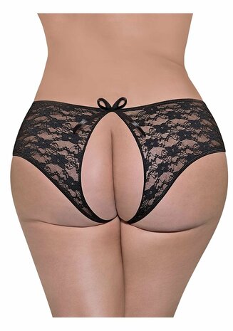 Lace Split Back Boy Short Queen Size