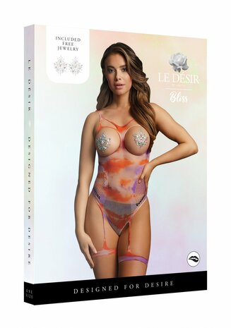 Teddy met Open Cups en Bandjes en Dazzling Sticker - One Size O/S