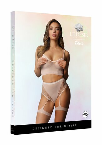 Tweedelige BH Set met Jarretels - One Size O/S
