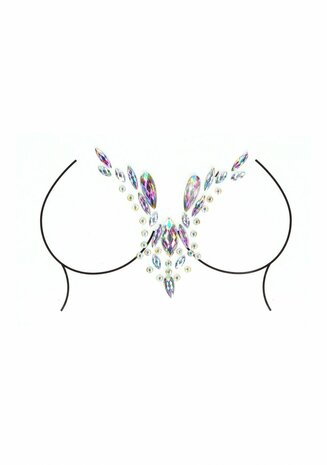 Dazzling Deep-V Cleavage Bling Sticker O/S
