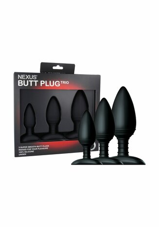 Butt Plug Trio - 3 Stevige Siliconen Butt Plugs