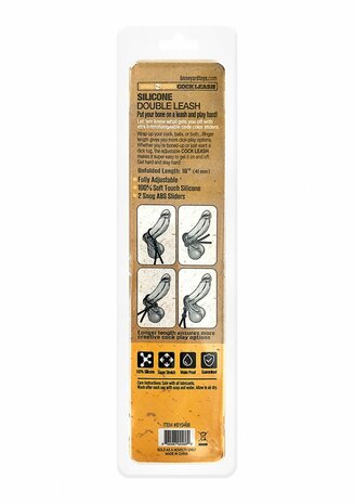 Cock Leash - Dubbele Cockring