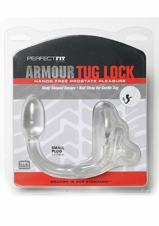 Armour Tug Lock - Cockring met Ball Strap en Butt Plug
