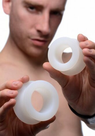 Stretch Master - 2-Delige Siliconen Anaal Ringset