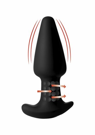 Gyro R - Curved Rimming Plug with Remote Control