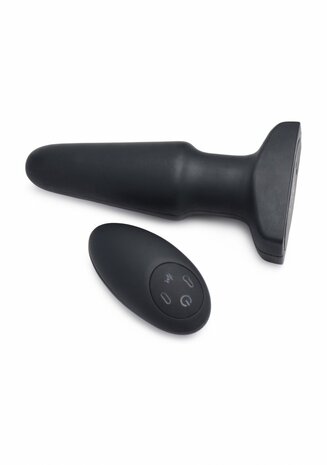 Opblaasbare Vibrerende Siliconen Butt Plug