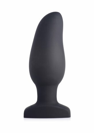 Opblaasbare Gebogen Vibrerende Siliconen Butt Plug