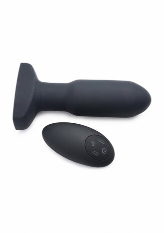 Opblaasbare Vibrerende Siliconen Butt Plug