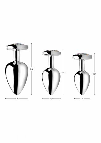 Rainbow Prism - Heart Butt Plug - Small