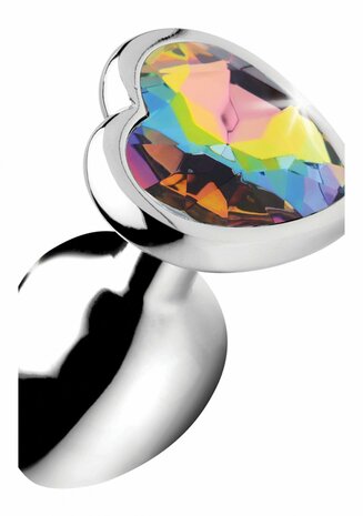 Rainbow Prism - Heart Butt Plug - Small