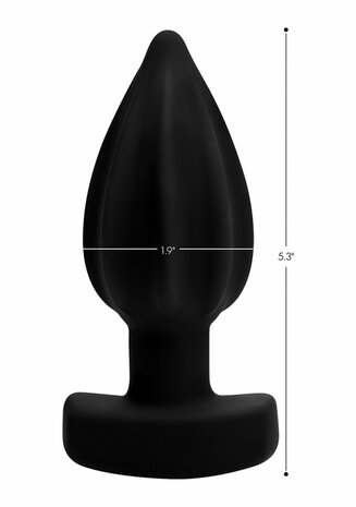 Ribbed Vibrating Anal Plug with Remote Control