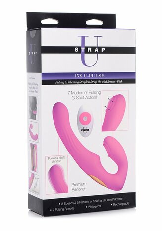U-Pulse - Siliconen Pulserende en Vibrerende Strapless Strap-On