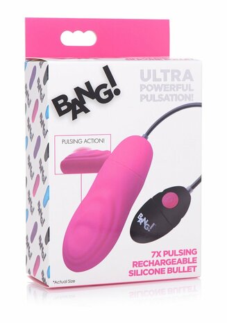 Pulsating Rechargeable Silicone Bullet