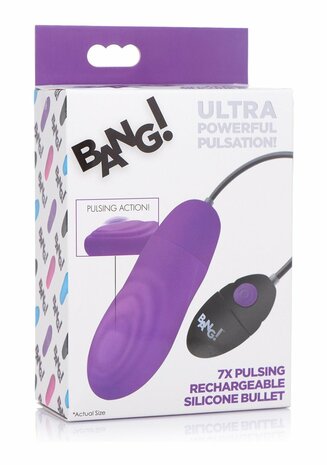 Pulsating Rechargeable Silicone Bullet