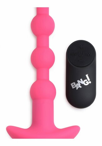 Vibrating Silicone Anal Beads and Remote Control