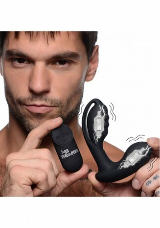 AT Power - Prostate Stimulator Hollow Prostate Plug with Remote Control and 7 Speeds